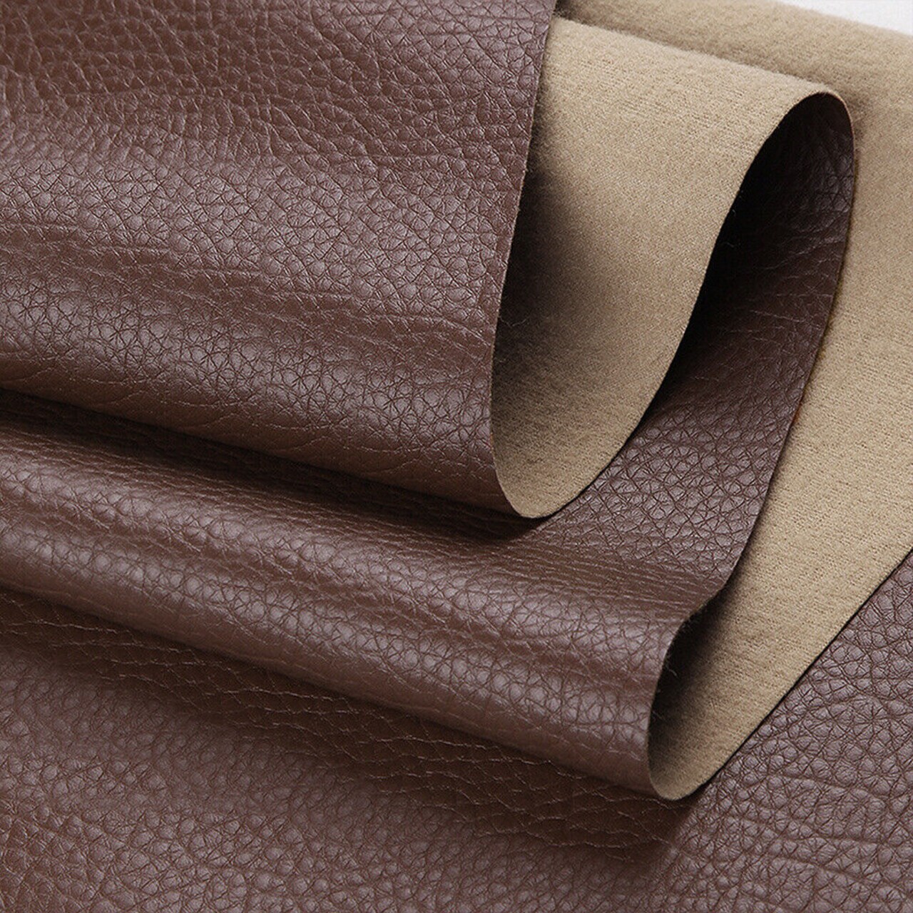 Kitcheniva 54'' Wide Brown Marine Vinyl Fabric Faux Leather Upholstery